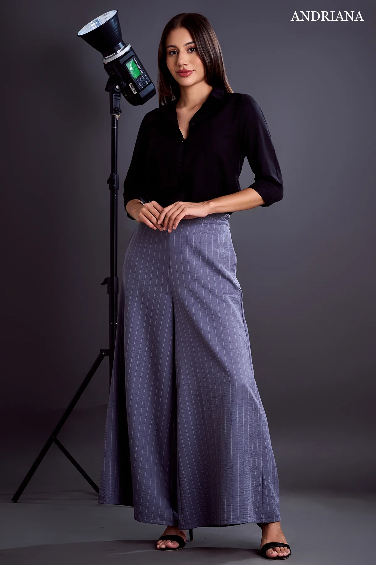 Andriana Women's Stripe Pant - Formal Wear - Image 3