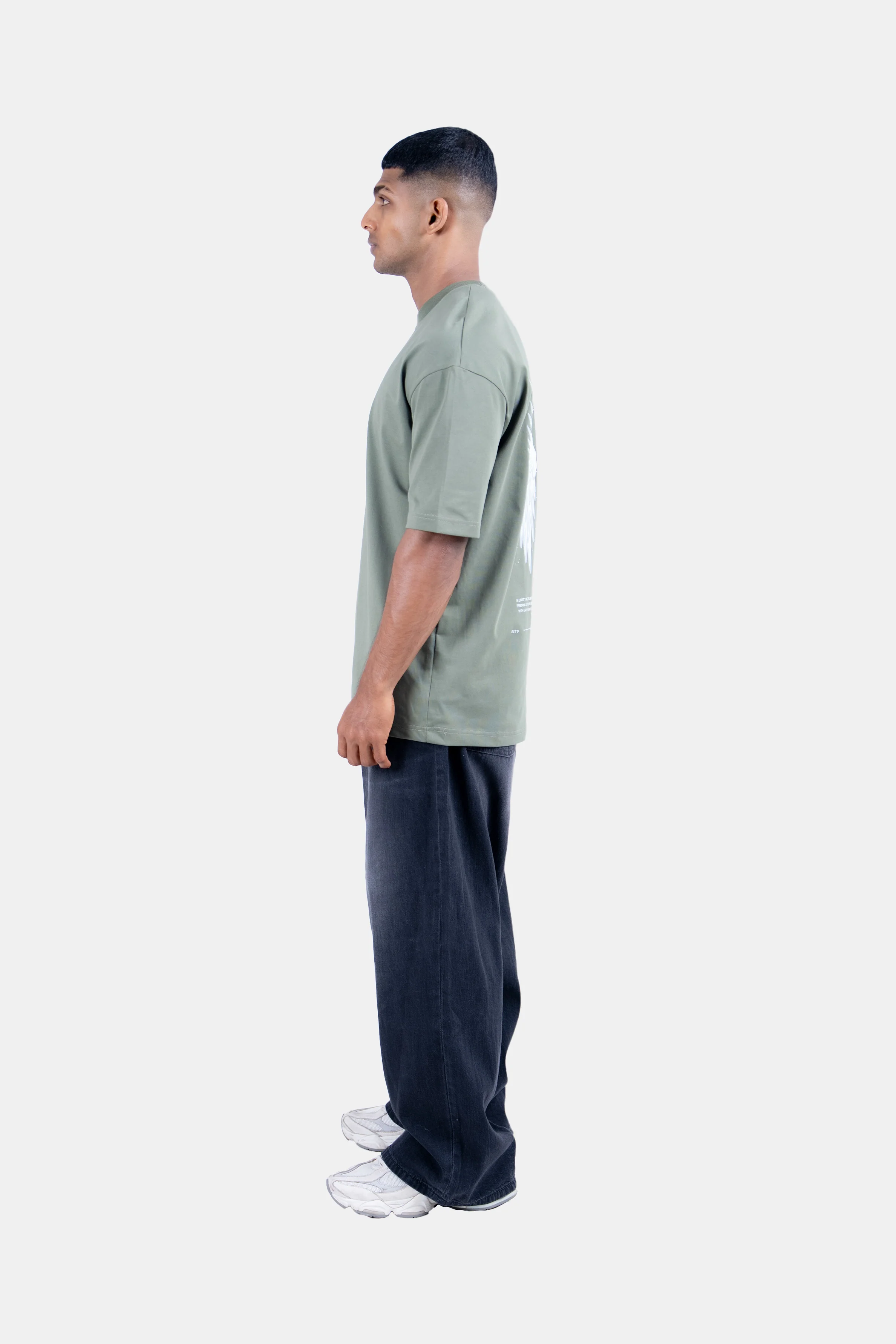Hustle Men's Crew Neck T-Shirt - Everyday Casual - Image 3